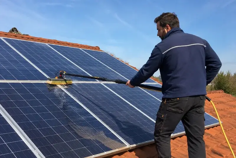 Nettoyage et entretien de panneaux solaires à Chênex